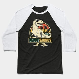 Daddy Saurus T Rex Dinosaur Men Daddysaurus Family Matching Baseball T-Shirt